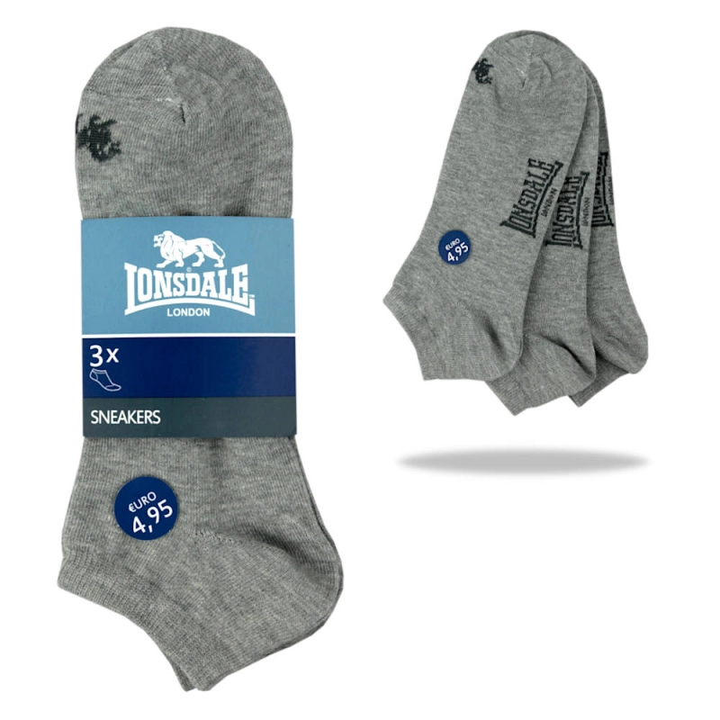 LONSDALE Skarpety Stopki Szare