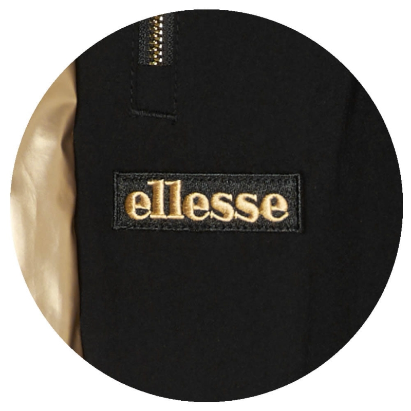 Ellesse Spodnie Damskie Dresowe Czarnozłote