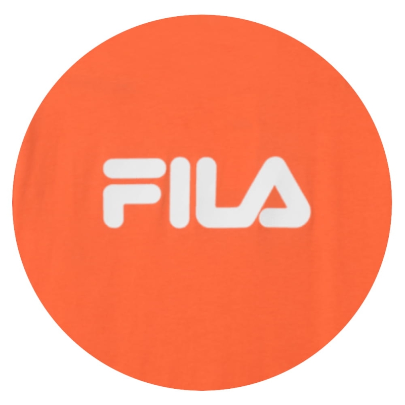 Fila T-Shirt Męski Ciemny Pomarańcz
