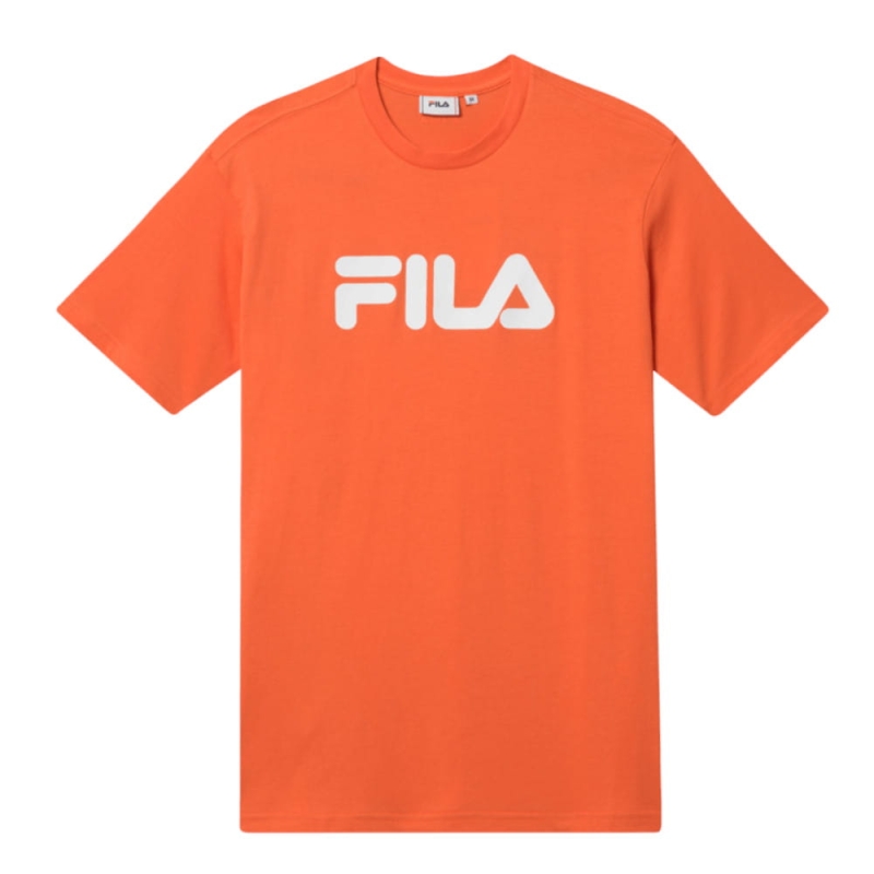Fila T-Shirt Męski Ciemny Pomarańcz