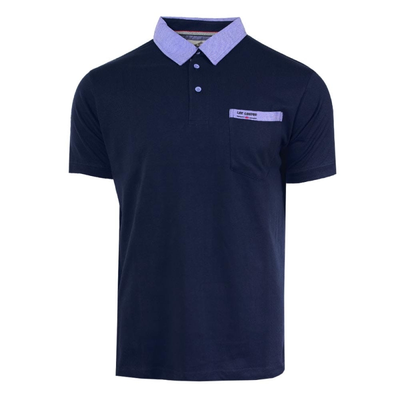 Lee Cooper Koszulka Męska Polo Granatowa