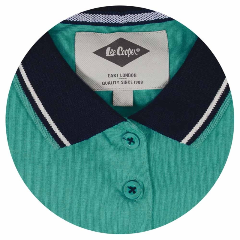 Lee Cooper Koszulka Polo Turkusowa