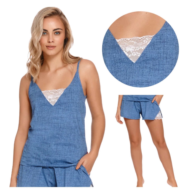 Doctor Nap Piżama Damska Kolor Jeans