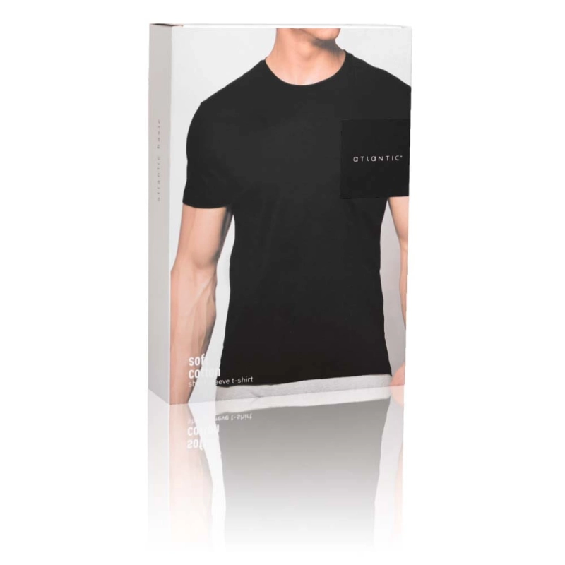 Atlantic Podkoszulek Czarny T-Shirt