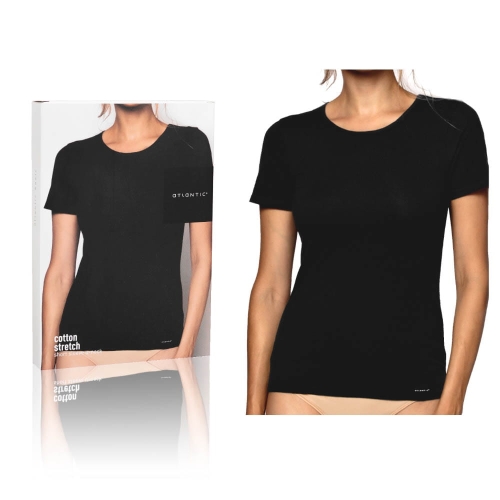 Atlantic Podkoszulek Czarny T-Shirt
