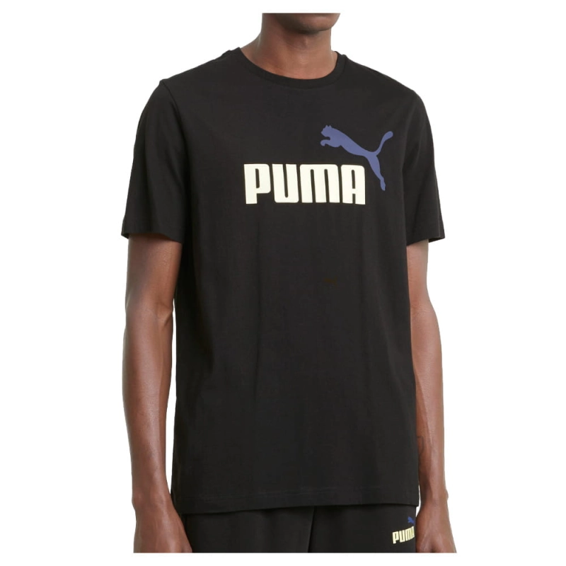 Puma T-shirt Męski Czarny 2 COL LOGO Koszulka