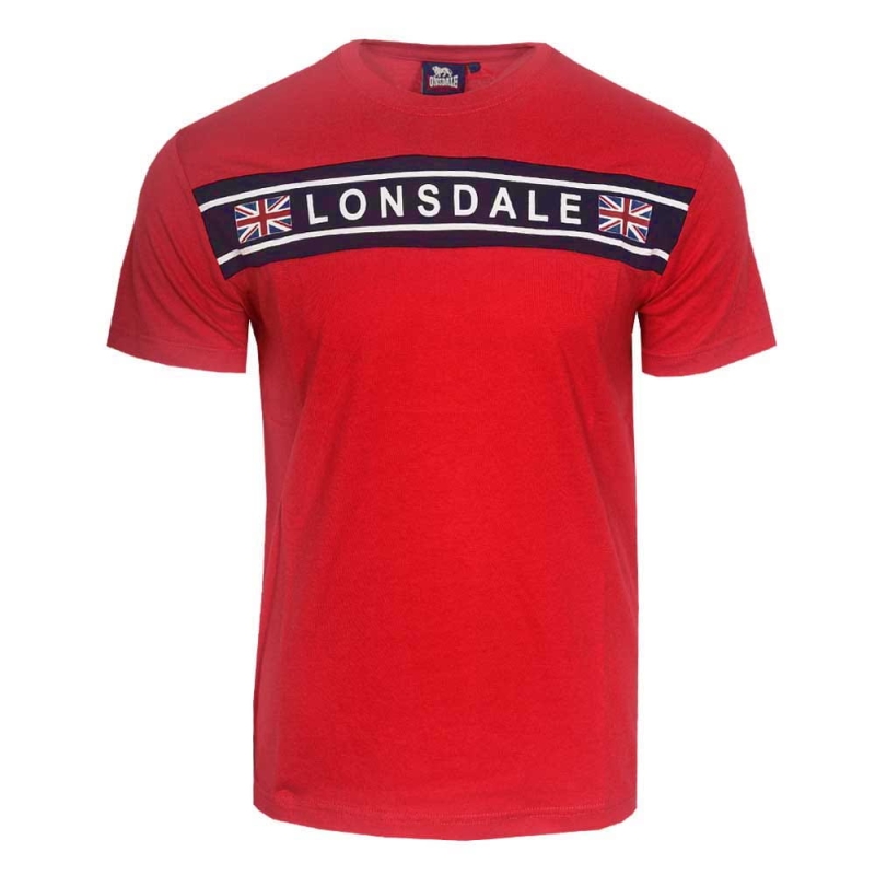 Lonsdale Koszulka T-shirt 21154 Czerwona