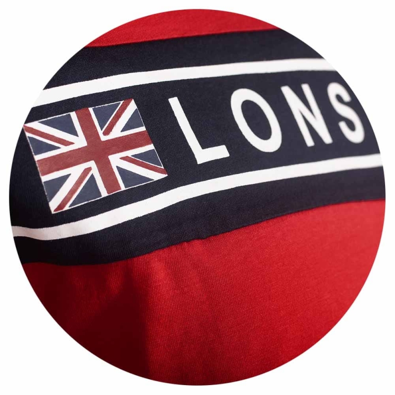 Lonsdale Koszulka T-shirt 21154 Czerwona