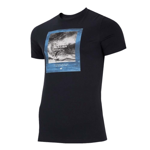 4F T-Shirt Męski Ciemny Granat TSM028 Koszulka