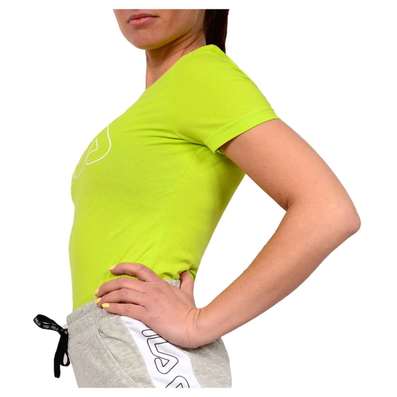 Fila T-Shirt Koszulka Damska Limonkowa
