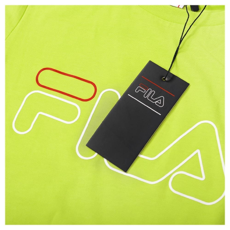 Fila T-Shirt Koszulka Damska Limonkowa