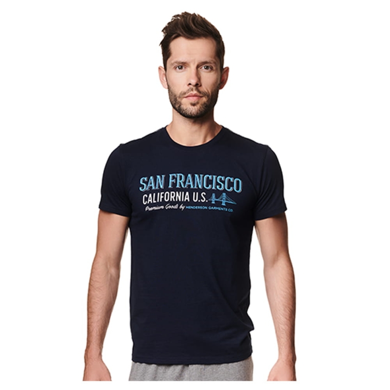 Piżama męska Henderson z napisem San Francisco Model