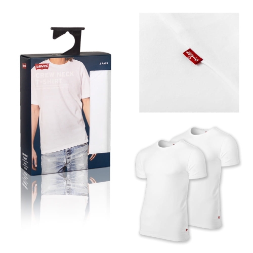 LEVI'S T-shirt Męski Biały 2 szt.
