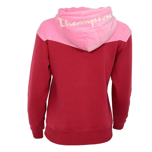 Czerwona bluza Champion damska tył z haftem logo