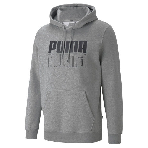 PUMA Bluza Męska z Kapturem POWER LOGO SZARA