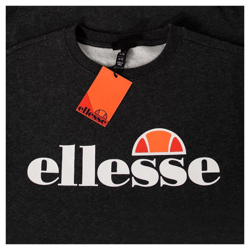 ellesse bluza męska succisso dark grey marl logo