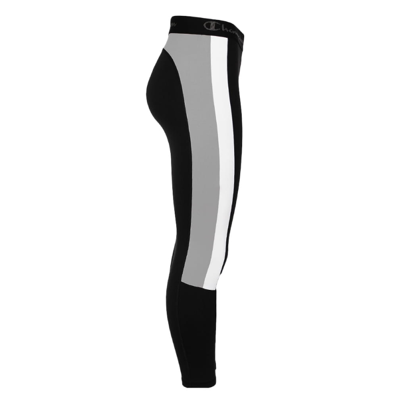 Czarno-białe legginsy Champion damskie bok