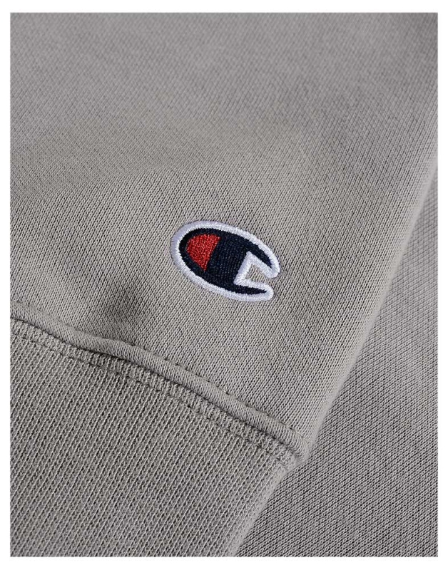 Logo Champion na rękawku szarej rozpinanej bluzy męskiej