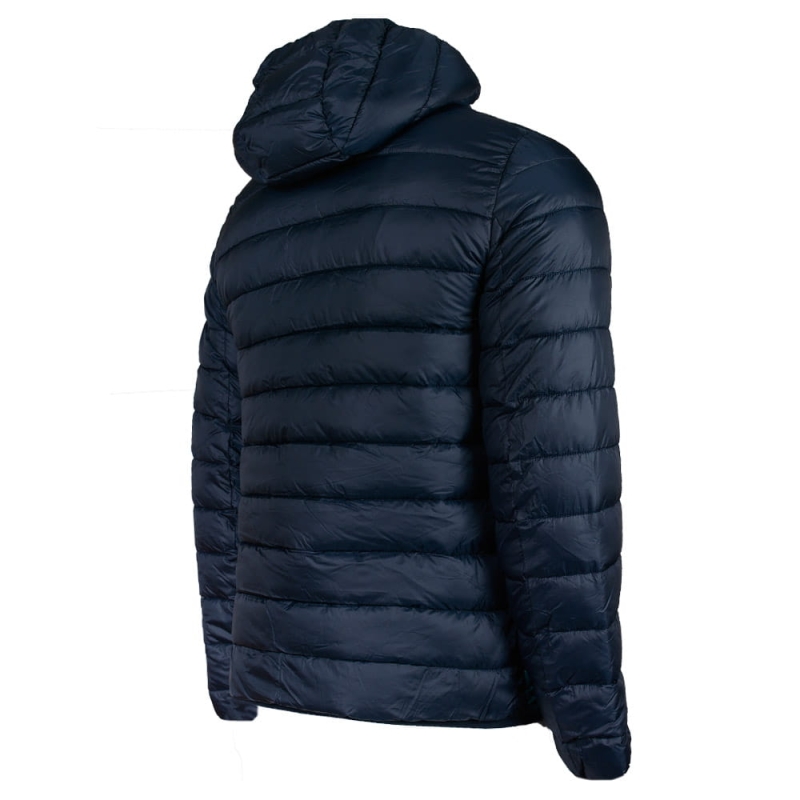 Tył granatowej kurtki Champion pikowanej