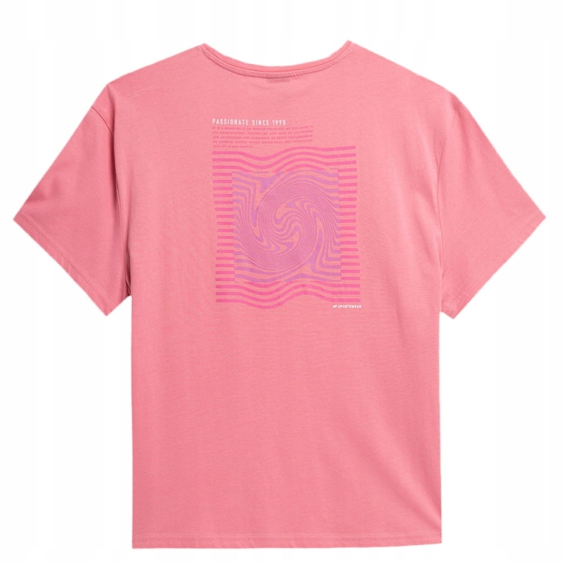 4F Koszulka Damska T-shirt TTSHF344 Różowa z tyłu