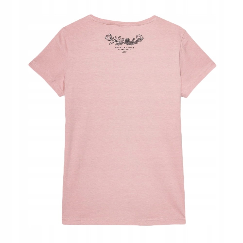 4F Koszulka Damska T-shirt TTSHF349 Różowy z tyłu