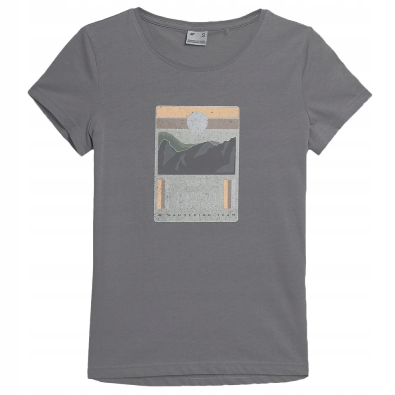 4F Koszulka Damska T-shirt TTSHF274 Szara