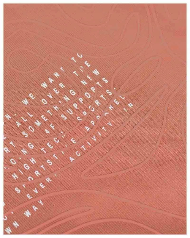 Nadruk na koszulce damskiej 4F Łososiowej