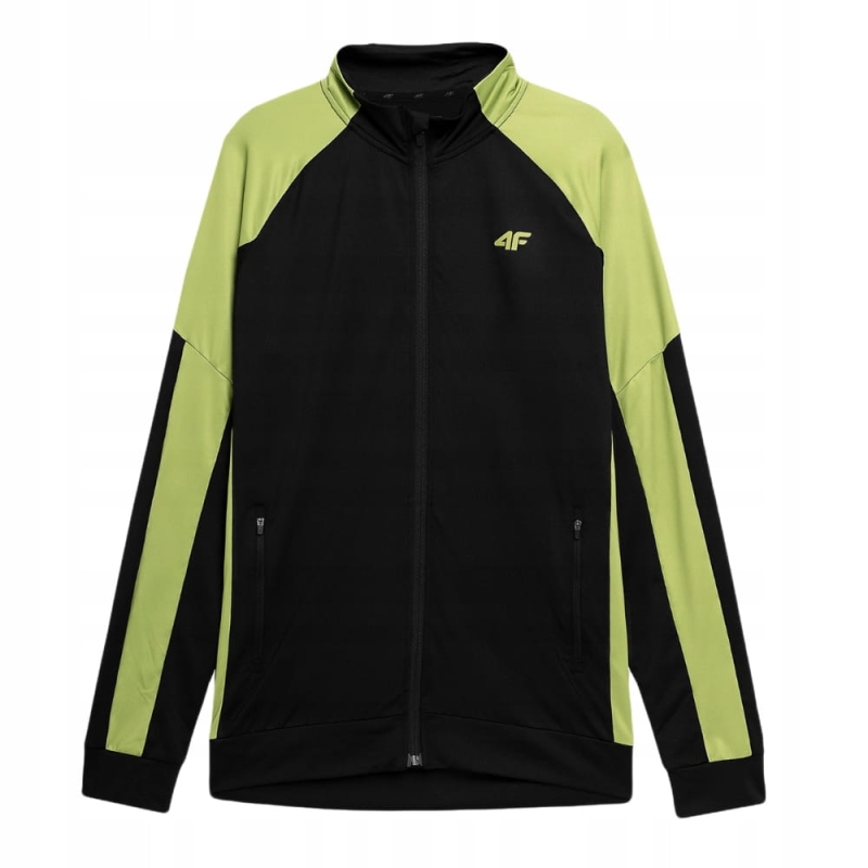 Bluza męska 4F czarno limonkowa przód