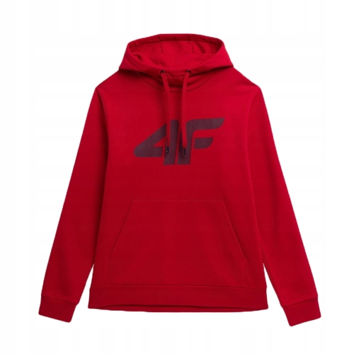 4F Bluza Męska z Kapturem Sportowa TSWSM353 Czerwona