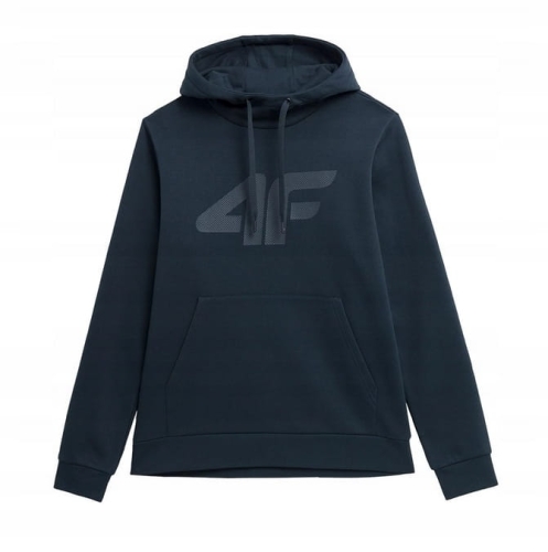4F Bluza Męska z Kapturem Sportowa TSWSM353 Granatowa