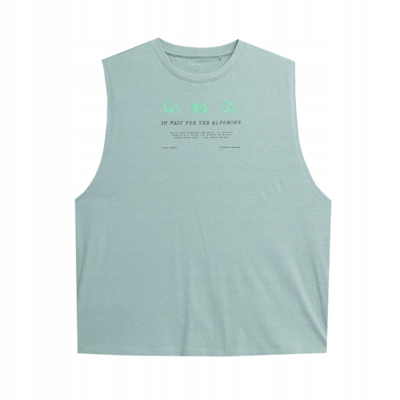 4F T-shirt Koszulka Top Mietowy Damski