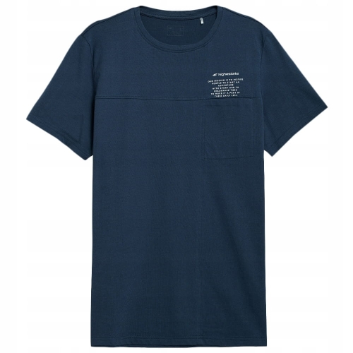 4F T-shirt Koszulka Sportowa Z Kieszenią TTSHM299 Granatowa