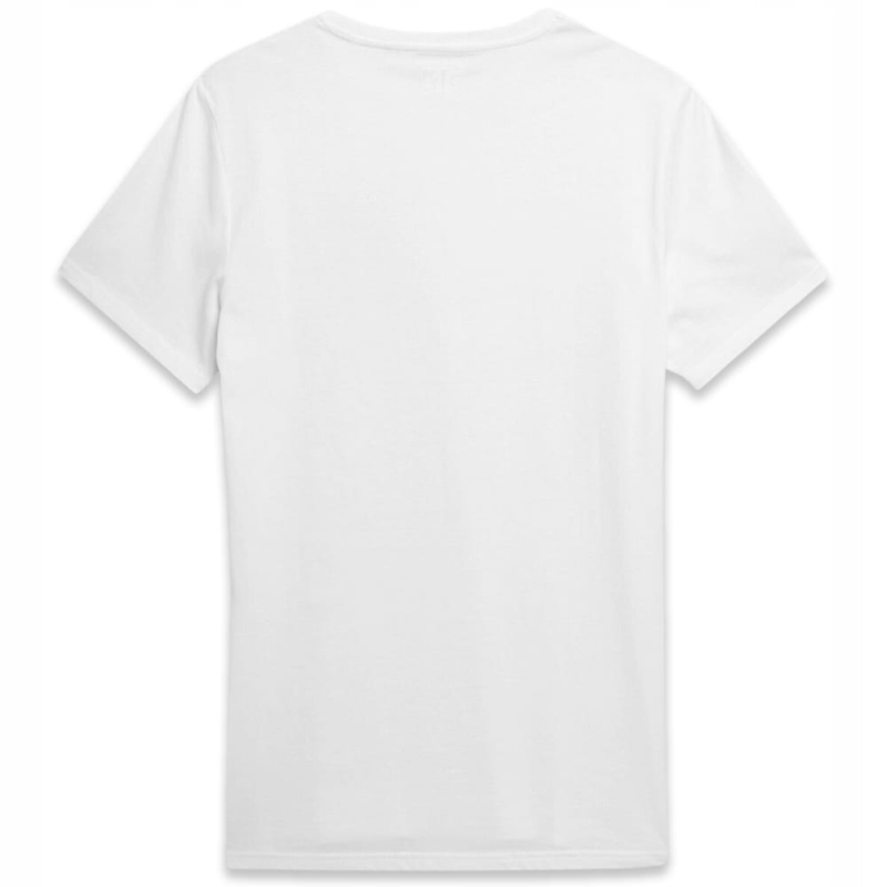 4F T-shirt Koszulka Sportowa TTSHM303 Biała z tyłu