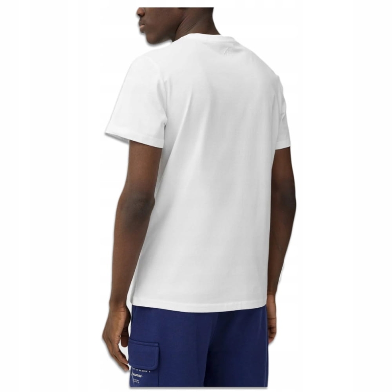 4F T-shirt Koszulka Sportowa TTSHM303 Biała na modelu z tyłu