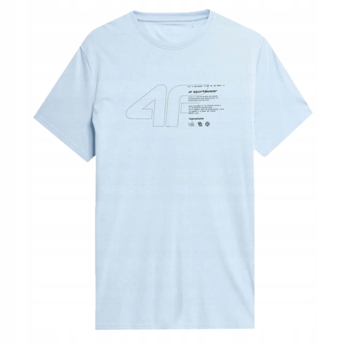 4F T-shirt Koszulka Sportowa TTSHM303 Błękitna