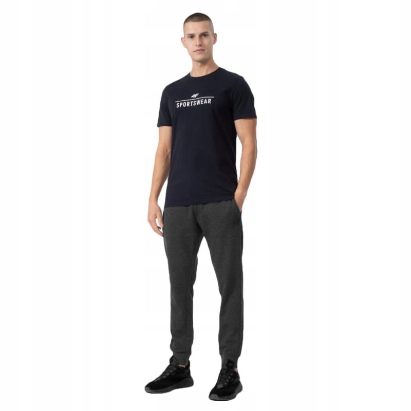 4F T-shirt Koszulka Meska TTSHM539 GRANATOWA na Modelu
