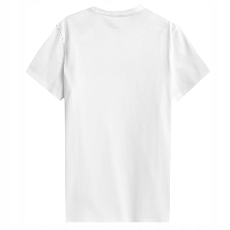4F T-shirt Koszulka Męska TTSHM539 Biała z tyłu