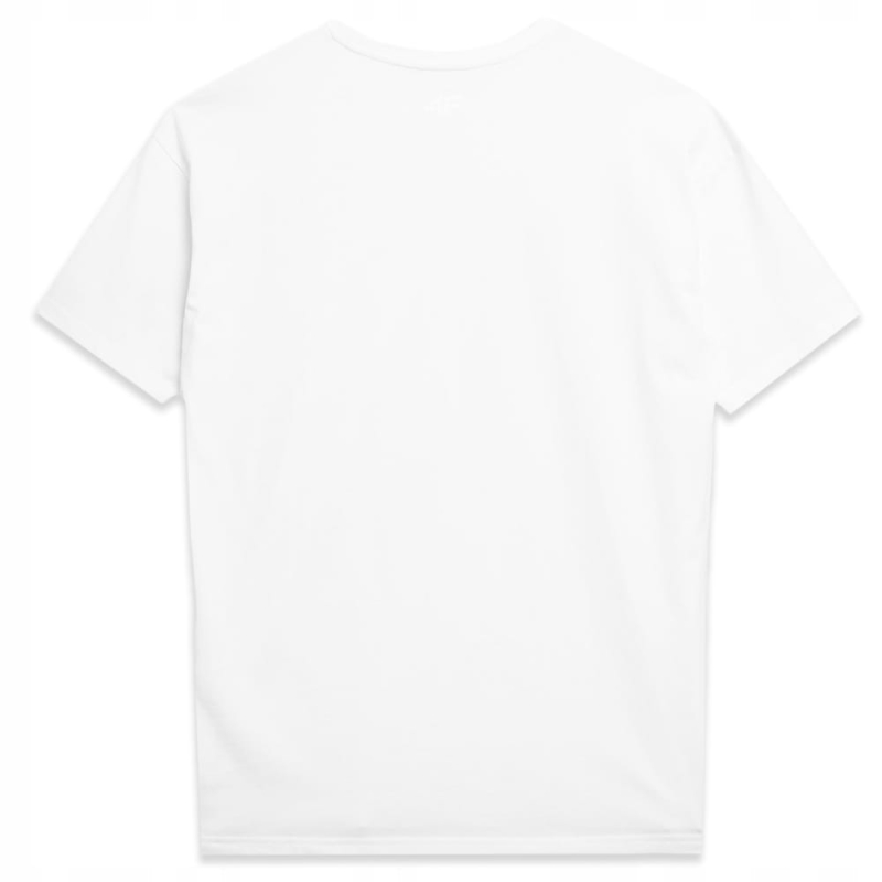 4F T-shirt Koszulka Sportowa TTSHM298 Biała z tyłu
