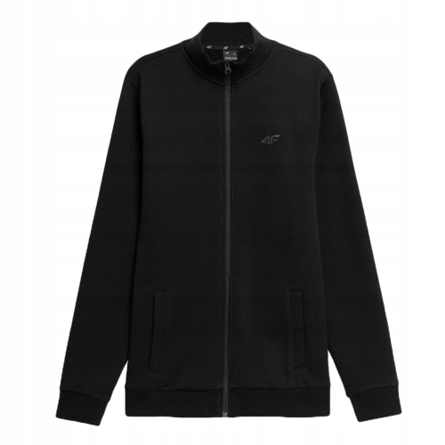 4F Bluza Męska Rozpinana ze Stójką TSWSM350 Czarna