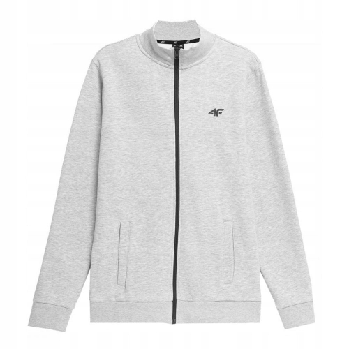4F Bluza Męska Rozpinana ze Stójką TSWSM350 Szara