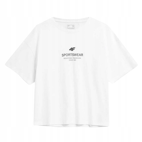 4F Koszulka Damska T-shirt TTSHF338 Biała