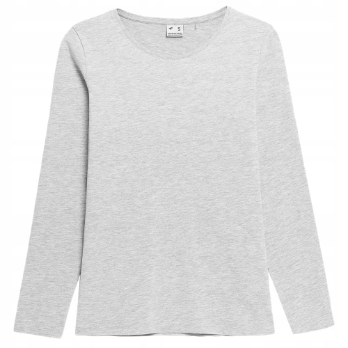 4F Bluzka Longsleeve Damska TLONF085 Szara
