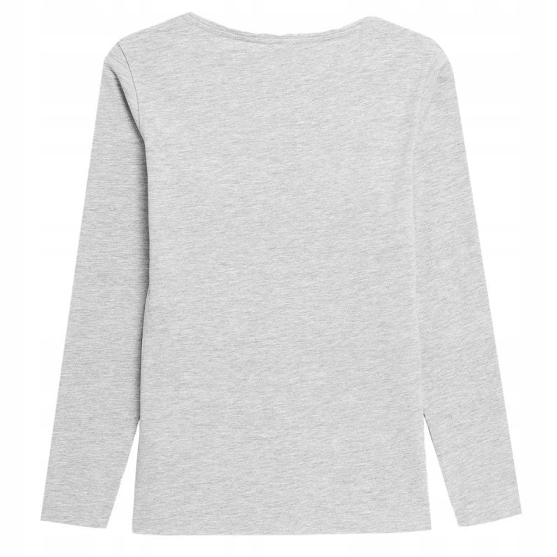 Szara bluzka damska 4F długi rękaw tył