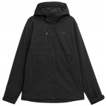 4F Kurtka Męska Softshell TSOFM044 Z Kapturem Czarna