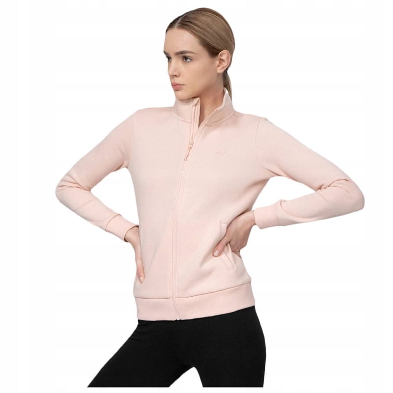 4F Bluza Damska Różowa ze Stójką Model