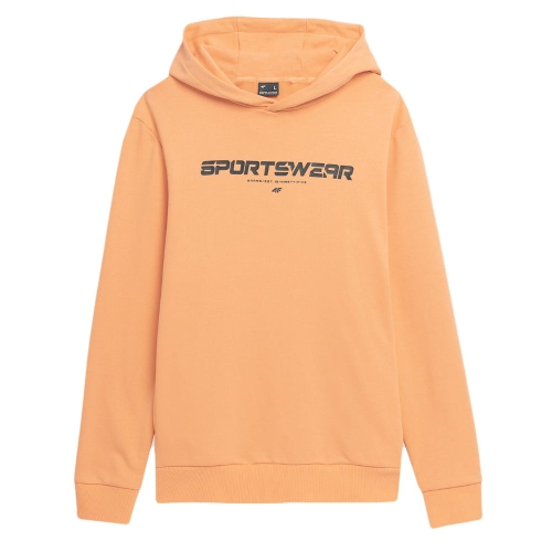 4F Bluza Męska z Kapturem Sportowa TSWSM266 Łososiowa