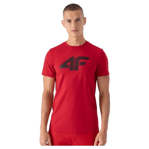 4F T-shirt Koszulka Męska Sportowa TTSHM537 Czerwona