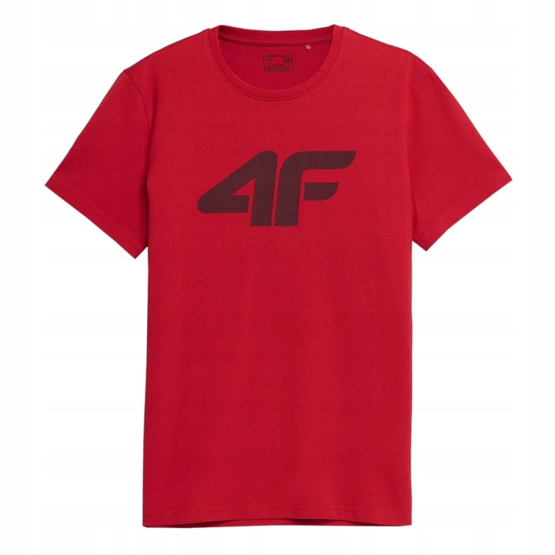 4F T-shirt Koszulka Męska Sportowa Czerwona