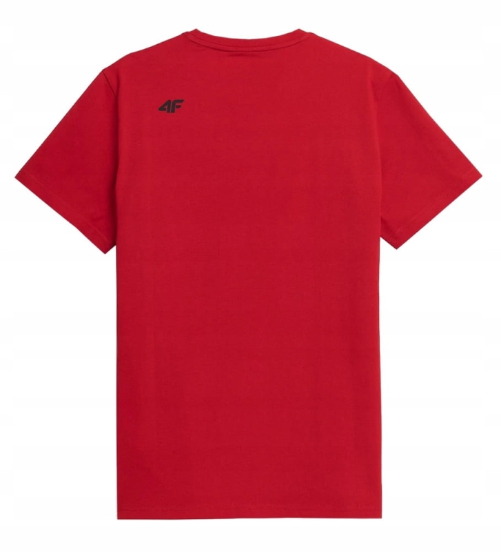 4F T-shirt Koszulka Męska Sportowa Czerwona z tyłu