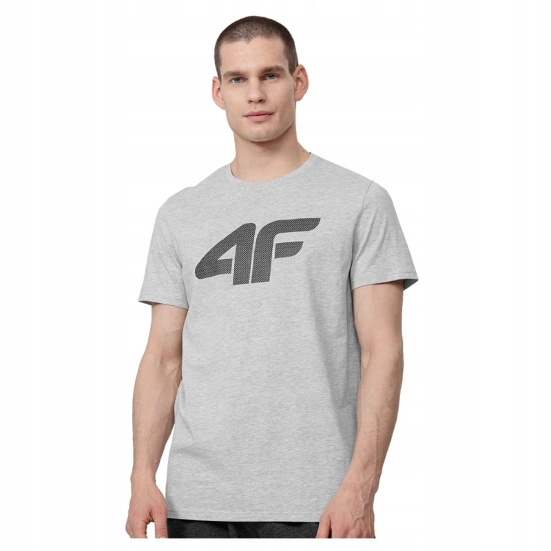4F-T-shirt-Koszulka-Meska-SZARA-LOGO-XL-Model-TTHSM537.jpg